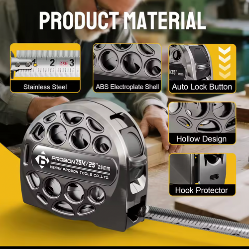 25’ tape measure stainless steel